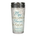 傪Ȃj܂悤16IX̃XeX̊Wtgx}O Elanze Designs May the Lord Bless You 16 Oz Stainless Steel Travel Mug with Lid