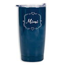 ミミマグ20オンスネイビーブルーステンレススチールトラベルタンブラーマグ Elanze Designs Mimi Mug 20 Ounce Navy Blue Stainless Steel Travel Tumbler Mug