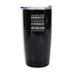 ニーバーの祈り20オンスクラシックブラックステンレススチールトラベルタンブラーマグ Elanze Designs Serenity Prayer 20 Ounce Classic Black Stainless Steel Travel Tumbler Mug