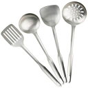 KRAMPAN 304 Stainless Steel Spatula Set of 4,Heat Resistant Kitchen Cooking Utensil Set,Spatula Utensils Set for Nonstick Wok,Dishwasher Safe,4 Pieces,Silver.