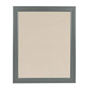 DesignOvation Boscフレーム付きリネン生地ピンボード、23.5x29.5、グレー DesignOvation Bosc Framed Linen Fabric Pinboard, 23.5x29.5, Gray