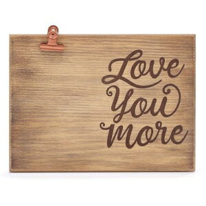 Burton & Burton Natural Wood Love You More Frame with Metal All of Me Loves All of You 