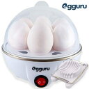 Egguru Electric Egg Cooker Boiler Makerソフト ミディアム またはハードボイル 7個の卵容量ノイズフリーテクノロジー自動シャットオフ エッグスライサー付きホワイト AE Labs Egguru Electric Egg Cooker Boiler Maker Soft, Medium or Hard Boil,