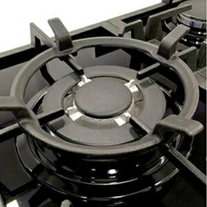 ガスコンロブラック鋳鉄ストーブラックトリベット中華鍋サポートリング（A） mkki Gas Cooktop Black Cast Iron Stove Rack Trivets Wok Support Ring (A)