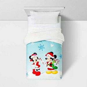 ミッキーマウス＆フレンズミニーマウスクリスマスシェルパ羽毛布団カバー Disney Mickey Mouse & Friends Minnie Mouse Christmas Sherpa Duvet Cover