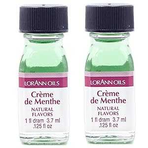 LorAnn Oils LorAnn Cr me de Menthe SS, Natural Flavor, 1 dram bottle (.0125 fl oz - 3.7ml - 1 teaspoon) - 2 pack