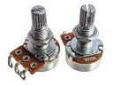C. B. Gitty 2-pack 500KOhm Long-Shaft Guitar Volume Potentiometers (Pots)