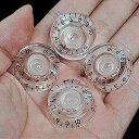 JD.Moon 4pcs Speed Control Knob for Electric Guitar Volume Tone Push on 6mm/0.24" Rotary Shaft (Transparent)