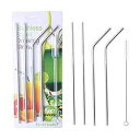 CocoStraw 再利用可能なストロー 10 本 - ステンレススチール製ドリンク - 10 本セット + クリーナー - 環境に優しく、安全、非毒性、非プラ...