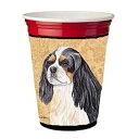Caroline's Treasures SC9120RSC Cavalier Spaniel Red Cup Hugger Cup Cooler Sleeve Hugger Machine Washable Drink Sleeve Hugger Collapsible Insulator Beverage Insulated Holder