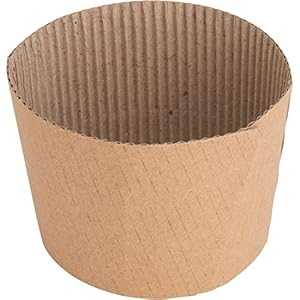 Genuine Joe GJO19049PK Protective Corrugated Cup Sleeve, Brown (Pack o...