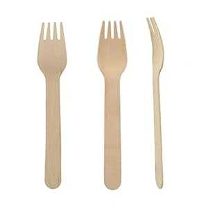 Glomarket㤨Perfect Stix Green Fork 158- 24ct Birchwood Compostable Cutlery Fork, 6