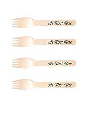 Perfect Stix-Sucre Shop at First Bite-20 Wooden Cutlery Forks with at First Bite Themed Print (P..