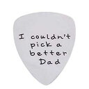 YEEQIN I Couldn't Pick a Better Dad Mens Stainless Steel Guitar Pick Gift for Daddy Papa Father(2)