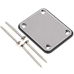 Ogrmar Neck Plate with Crews Chrome Replacement for Electric Guitar 1P...