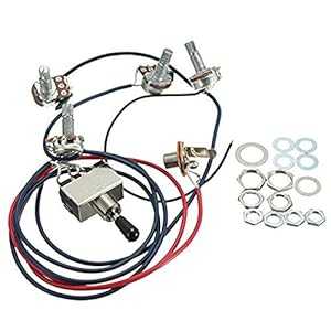 Micovay LP Electric Guitar Wiring Harness Kit Replacement, 2T2V 3 Way ...