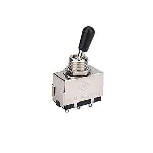 Dilwe Guitar 3 Way Toggle Switch, Metal Enclosed 3 Way Selector Switch...