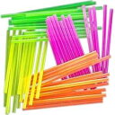 Avant Grub Colorful, Retro Blacklight Neon Drinking Straws 300pk. Individually W...