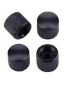 Metallor Guitar Volume Tone Control Knobs Knurled Metal Dome Style 18mm Diameter 6mm Solid Shaft Knobs Compatible with Tele Telecaster Style Electric Guitar or Bass Guitar 4Pcs Black.(2)