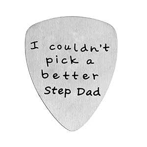 I Couldn't Pick A Better Step Dad ステンレススチール ギターピック ステップダッド パパ 継父へのギフト YEEQIN I C...