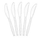 Plasticpro クリアプラスチックナイフ使い捨てカトラリー器具 300 カウント Plasticpro Clear Plastic Knives Disp...