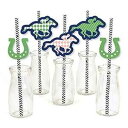 Big Dot of Happiness Kentucky Horse Derby - Paper Straw Decor - Horse Race Party...
