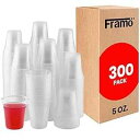Framo 5オンス クリアプラスチックカップ あらゆる機会に 使い捨て透明アイスティー、ジュース、ソーダ、コーヒーグラス パーティー、ピクニック、バーベキュー...