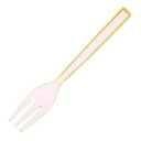 デザートフォーク - ステンレススチールとエナメル装飾ピンク前菜器具、4インチ、4個セット 47th and Main Dessert Forks - Stai...