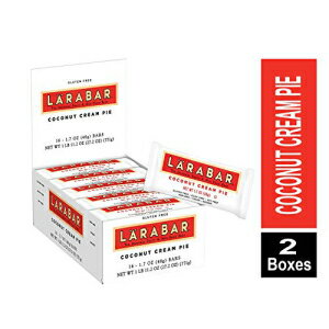 Larabar ココナッツ クリーム パイ フルーツ & ナッツ バー、1.7 オンス、各ボックス 16 個 - 2 個パック Larabar Coconut Cream Pie Fruit & Nut Bars, 1.7 oz, 16 count each box - Pack of 2