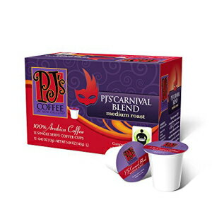PJ's Coffee of New Orleans、カーニバル ブレンド シングルサーブ カップ、12 個 PJ's Coffee of New Orleans, Carnival Blend Single Serve Cups, 12 Count