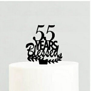 楽天Glomarket55歳の誕生日の祝福された年のケーキデコレーショントッパー CakeSupplyShop 55th Birthday Anniversary Blessed Years Cake Decoration Topper