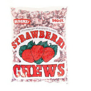アルバーツ ストロベリー フルーツ チュー - ペニー キャンディ Alberts Strawberry Fruit Chews - Penny Candy