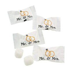 Mr. & Mrs. Buttermints (個包装ミント 108 個) ウェディング キャンディ Mr. & Mrs. Buttermints (108 individually wrapped mints) Wedding Candy