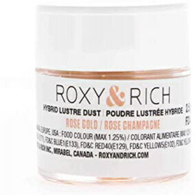 Roxy & Rich Colorants Edible Hybrid Luster Dust, Rose Gold, 2.5 Grams by Roxy & Rich