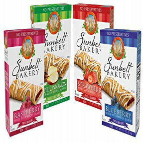 シリアル Sunbelt Bakery フルーツ & グレイン シリアル バー、4 フレーバー バラエティパック、保存料不使用 (32 バー)、8 個 (4 個パック) Sunbelt Bakery Fruit & Grain Cereal Bars, 4 Flavor Variety Pack, No Preservatives (32 Bars),8