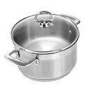 Chantal SLIN32-160誘導21スチールスープポット ガラス強化蓋付き（2クォート） Chantal SLIN32-160 Induction 21 Steel Soup Pot with Glass Tempered Lid (2-Quart)