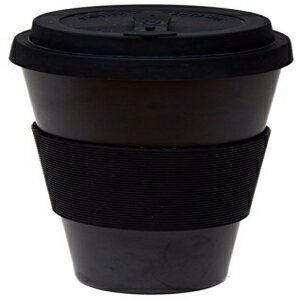 再利用可能なコーヒーカップトラベルマグ環境にやさしい竹繊維シリコンナチュラル15オンス（ブラック） AIREE FAIREE Reusable Coffee Cup Travel Mug Eco-Friendly Bamboo Fibre Silicon Natural 15oz (Black)