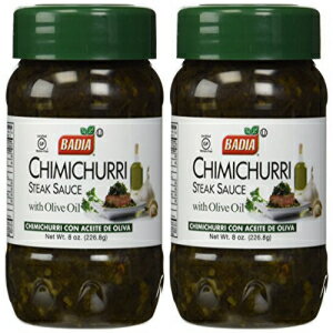 バディア チミチュリ ステーキソース オリーブオイル入り 8オンス (2パック) Badia Chimichurri Steak Sauce with Olive Oil, 8 oz (2 Pack)