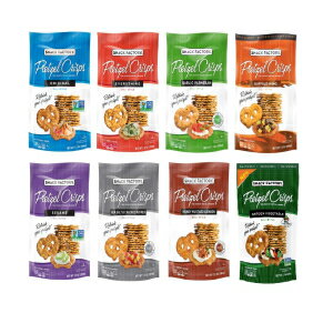 8, Snack Factory Deli Style Crunchy Pretzel Cracker Crisps, 8 Flavor Variety Pack, 7.2 Ounce Bags (Pack of 8)