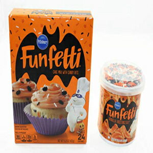 ケーキ（ハロウィン向き） COG Bundles Pillsbury Funfetti Halloween Cake Mix with Candy Bits and Gluten Free Vanilla Frosting for a Fun Filled Halloween Cupcake Baking Event (Bundle)