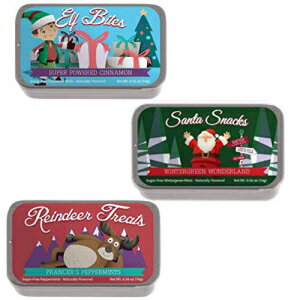 Holiday Mints Christmas Novelty Mint Tins Gift (Set of 3)