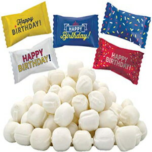 The Dreidel Company Happy Birthday Buttermints, Mint Candies, After Dinner Mints, Butter Mint Candy, Fat-Free, Kosher Certified, Individually Wrapped (110 Pieces)