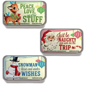 Be[W NX}X mxeB ~g  Mtg (3 Zbg) All Day Gifts Vintage Christmas Novelty Mint Tins Gift (Set of 3)