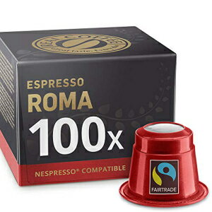 100ネスプレッソ互換カプセル-エスプレッソローマフェアトレード REAL COFFEE 100 Nespresso Compatible Capsules - Espresso Roma Fairtrade
