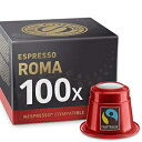 100lXvb\݊JvZ-GXvb\[}tFAg[h REAL COFFEE 100 Nespresso Compatible Capsules - Espresso Roma Fairtrade