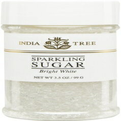 インドの木明るい白砂糖を振りかける10213,3.5オンス India Tree Bright White Sugar Sprinkles 10213,3.5 OZ