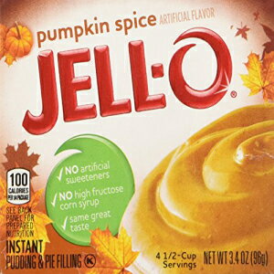 クラフト ジェロ 限定版 パンプキン スパイス フレーバー インスタント プディングとパイ フィリング 3.4 オンス ボックス (4 個パック) Kraft Jell-O Limited Edition Pumpkin Spice Flavor Instant Pudding and Pie Filling 3.4-ounce Boxes