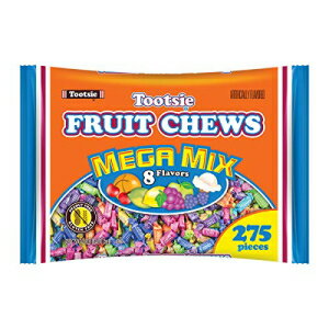 ȥåĥ  ե롼 塼 ᥬ ߥå 8 ե졼С Х塼 Хå4 ݥ (275 ԡ)륮б Tootsie Roll Fruit Chews Mega Mix 8 Flavor Value Bag, 4 lbs. (275 Pieces), Allergen Friendly