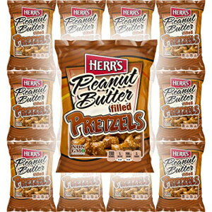 HERR'S NibblersԡʥåĥХץåĥ롢ƥե꡼2󥹥Хå12ѥå HERR'S Nibblers Peanut Butter Filled Pretzels, Gluten-Free, 2oz Bag (12-Pack)