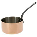 de Buyer - Inocuivre Tradition Saucepan with Cast Iron Handle - Copper Cookware with Stainless Steel Lining - Oven Safe - 4.75